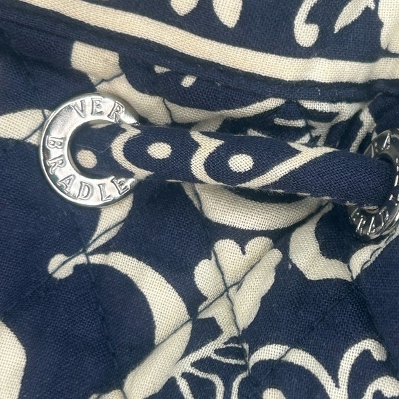 Vera Bradley Emma Bag Twirly Bird Blue White Bucket Drawstring Crossbody Tote - Picture 7 of 14